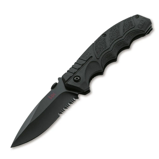 Heckler & Koch SFP Tactical Folder All Black D2 Linerlock Taschenmesser Heckler & Koch