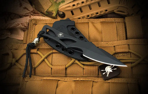 Spartan Blades Enyo All Black – Fixed Blade EDC Messer – AUS-8A – Skelettmesser Spartan Blades