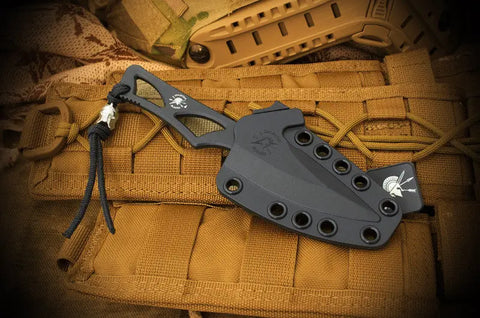Spartan Blades Enyo All Black – Fixed Blade EDC Messer – AUS-8A – Skelettmesser Spartan Blades