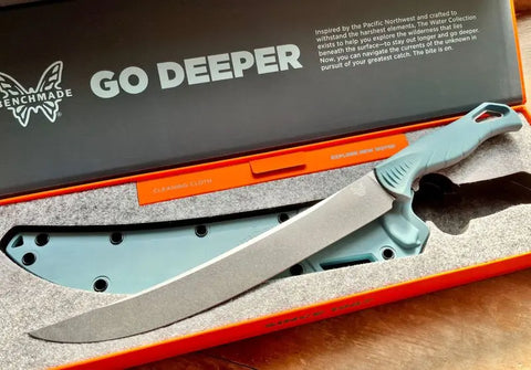 Benchmade 18020 Fishcrafter 9” – MagnaCut Filetiermesser, Blue Santoprene Griff Benchmade