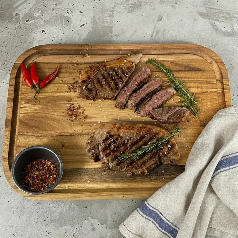 Stolf Teakholz Schneidebrett Elegance Culinary - 48 x 30 cm - GMELCH