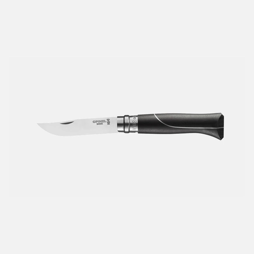 Opinel N°08 Ellipse – Luxus-Taschenmesser aus Ebenholz & Aluminium mit Geschenkbox Opinel