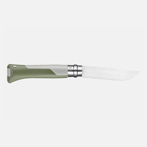 Opinel N°08 Horizon Khaki Taschenmesser – Linerlock, 12C27 Stahl, Outdoor-EDC