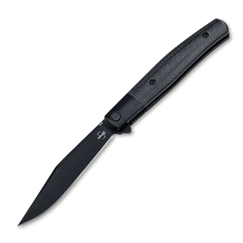 Böker Plus Modern Stockman – Taschenmesser mit Nitro-V Stahl, Micarta Griff & Flipper | Linerlock EDC Böker Plus