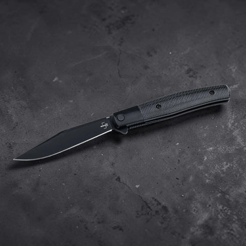 Böker Plus Modern Stockman – Taschenmesser mit Nitro-V Stahl, Micarta Griff & Flipper | Linerlock EDC Böker Plus