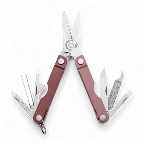 Leatherman Micra Jet Black/Parakeet/Heathered Blush/Edelstahl – Kompaktes Multi-Tool mit Schere für Schlüsselbund & Alltag Leatherman