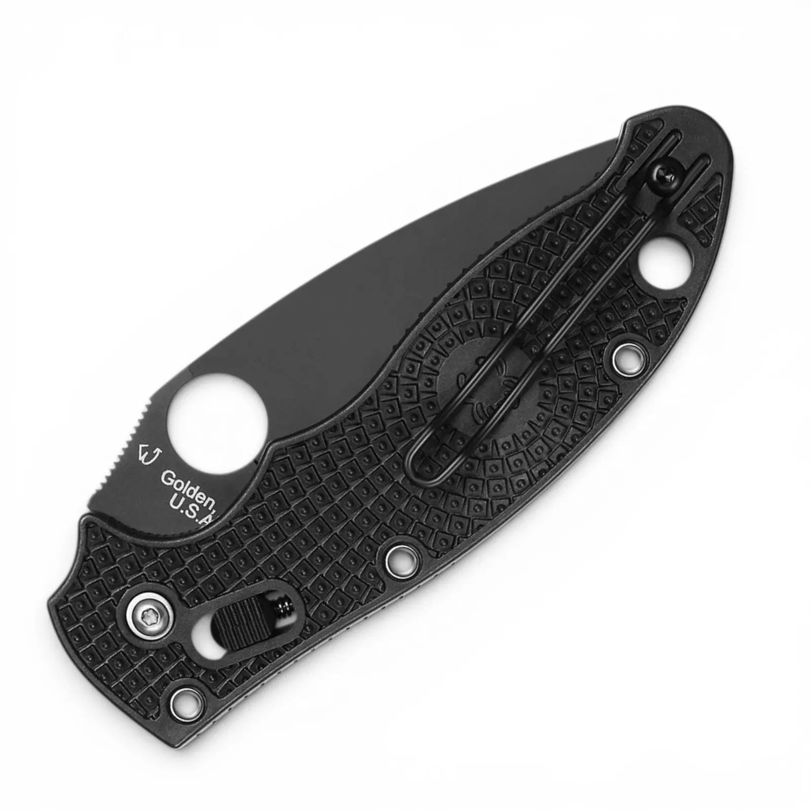 Spyderco Manix 2 Lightweight All Black – Ultraleichtes Taschenmesser mit Ball Bearing Lock Spyderco