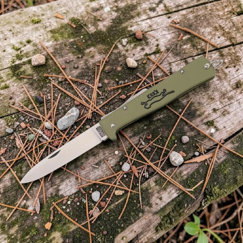 OTTER Mercator K55K Katze Schilfgrün – IWA Knife Award 2023, Black Cat, Solingen Otter