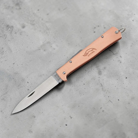 OTTER Mercator Kupfer – Klappmesser mit Kupfergriff, Backlock, §42a konform, Solingen Otter