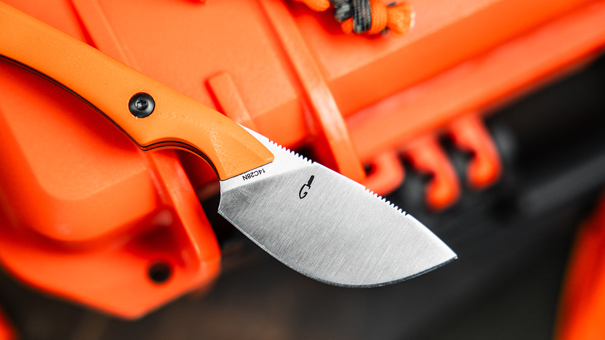 Böker Plus M.U.K. Orange – kompaktes Nessmuk-Fixed-Blade für Jagd & Outdoor