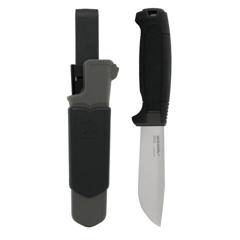 Morakniv Amberg Full Flat (S) Black Skies mit Messer und passender Kunststoffscheide