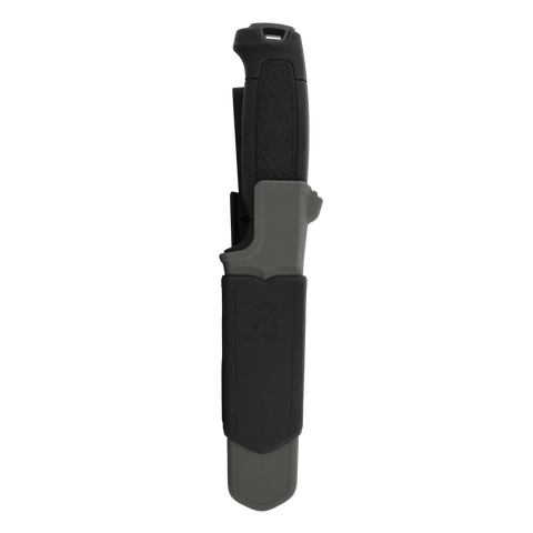 Morakniv Amberg Full Flat (S) Black Skies neben der geöffneten Scheide