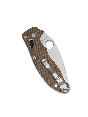 Spyderco Manix 2 CruCarta – CPM Cru-Wear mit braunem Canvas-Micarta