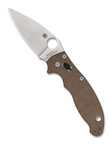 Spyderco Manix 2 CruCarta – CPM Cru-Wear mit braunem Canvas-Micarta