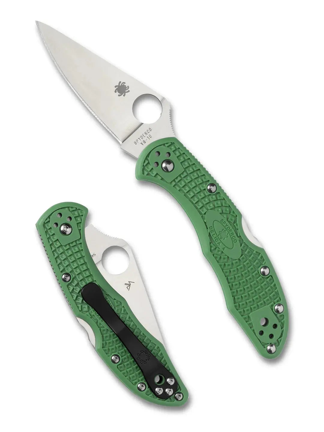 Spyderco C11FPGR Delica 4 – Flat Ground, FRN Green Spyderco