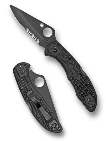 Spyderco C11PSBBK Delica 4 – FRN Black, Teilwellenschliff, VG-10 Spyderco