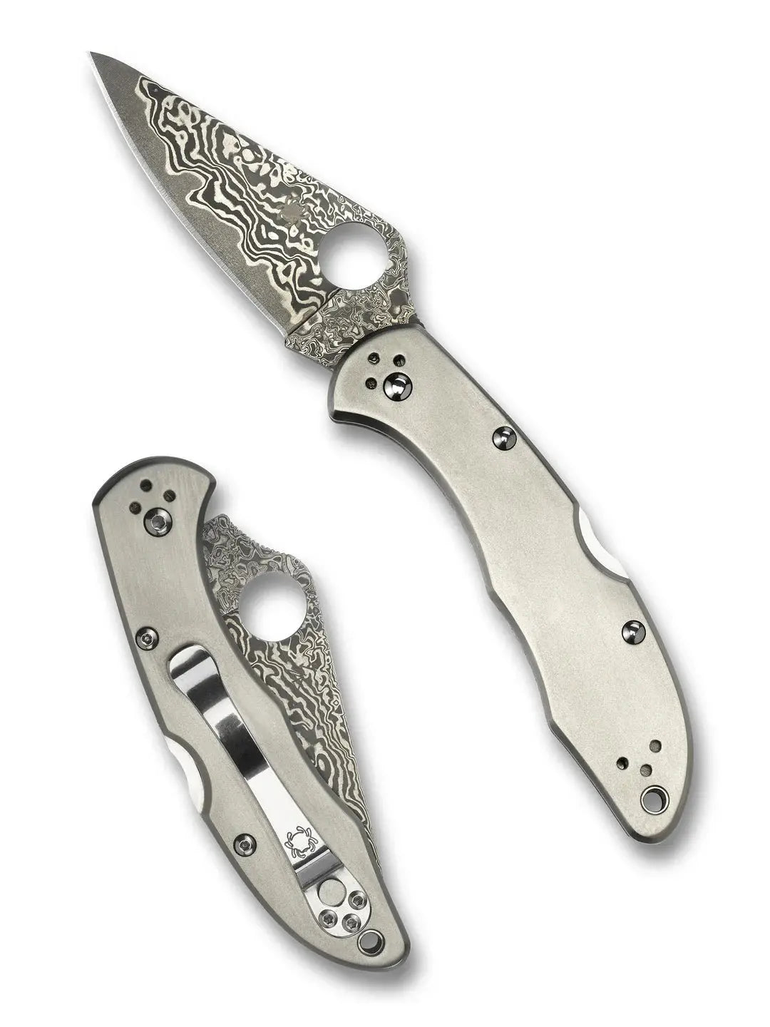 Spyderco C11TIPD Delica 4 – Titanium / Damascus Spyderco