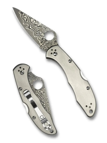 Spyderco C11TIPD Delica 4 – Titanium / Damascus Spyderco