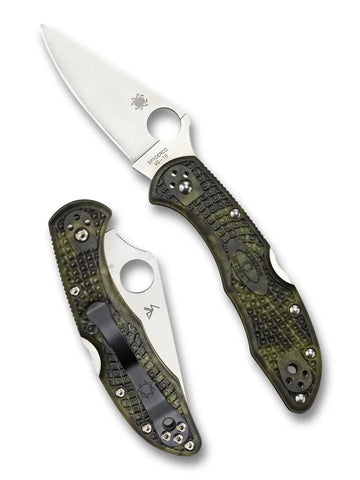 Spyderco C11ZFPGR Delica 4 Zome – Handgefärbtes FRN Green, VG-10 Spyderco