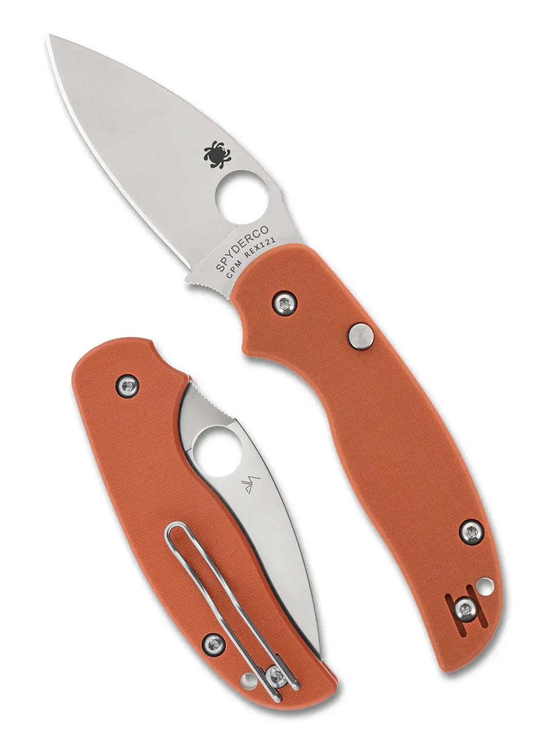Spyderco C123GPBOR Sage 6 – geöffnet und geschlossen nebeneinander