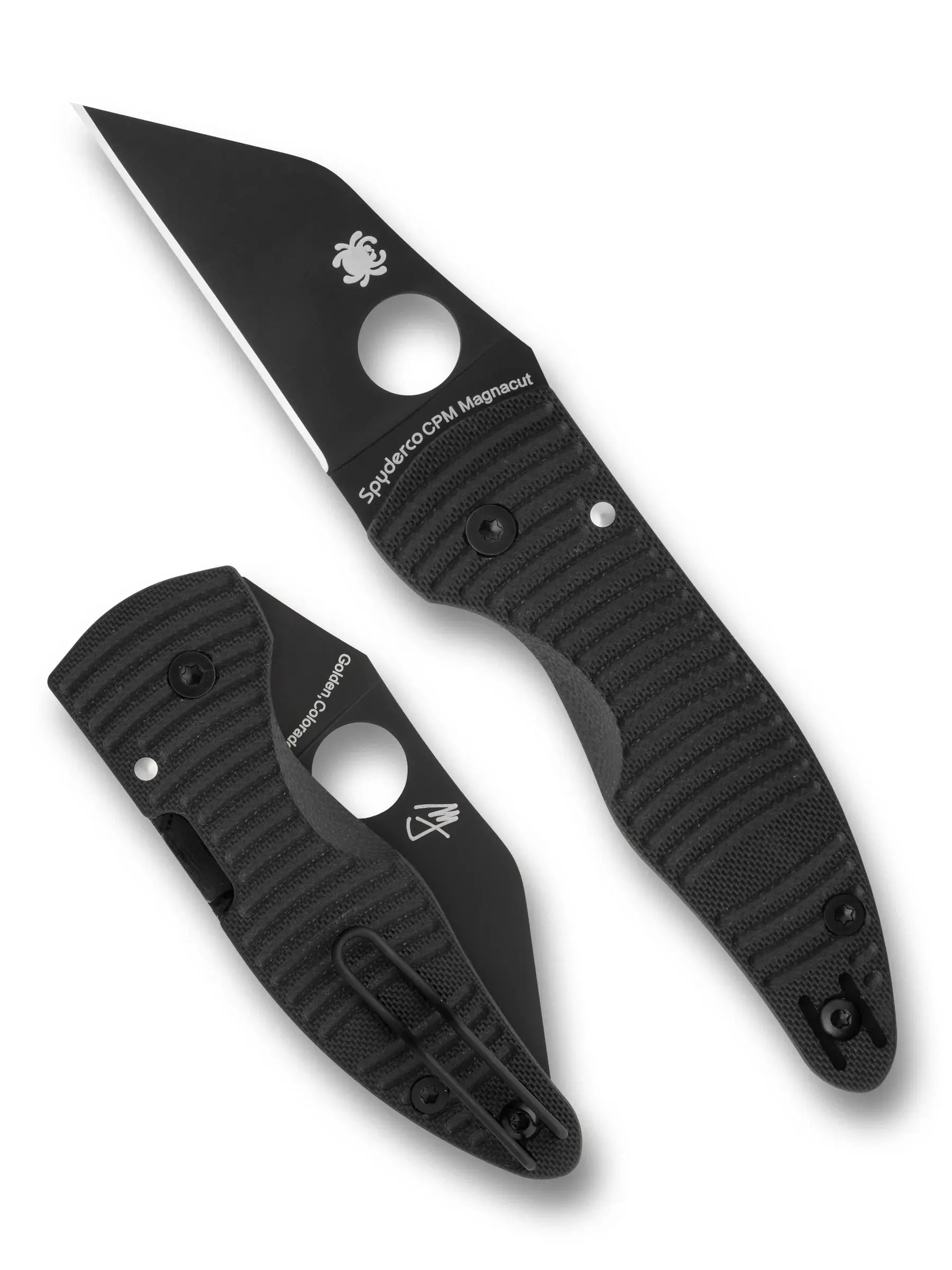 Spyderco MicroJimbo™ Salt® Black G-10 CPM® MagnaCut® Black Blade (C264GMCBKP) – Wharncliffe von Michael Janich