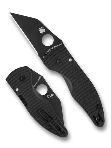 Spyderco MicroJimbo™ Salt® Black G-10 CPM® MagnaCut® Black Blade (C264GMCBKP) – Wharncliffe von Michael Janich