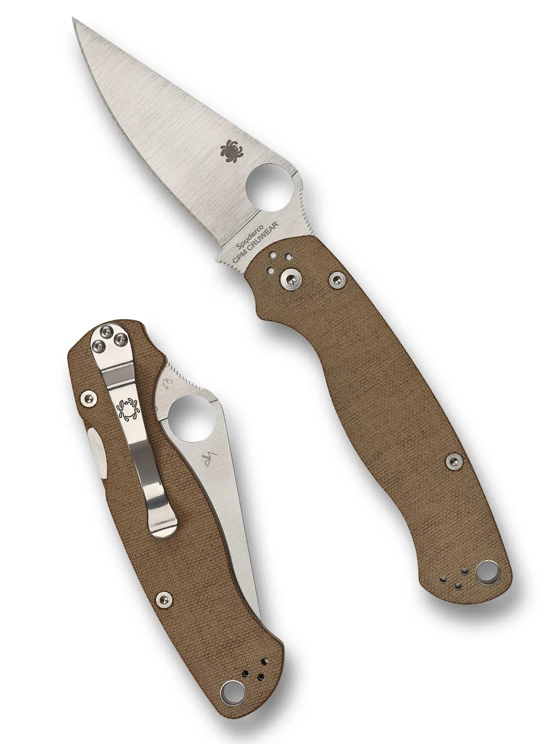 Spyderco Para Military 2 CruCarta – CPM CruWear Micarta (C81MPCW2)