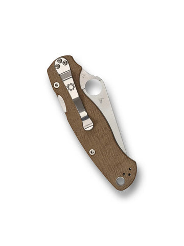 Spyderco Para Military 2 CruCarta – CPM CruWear Micarta (C81MPCW2)