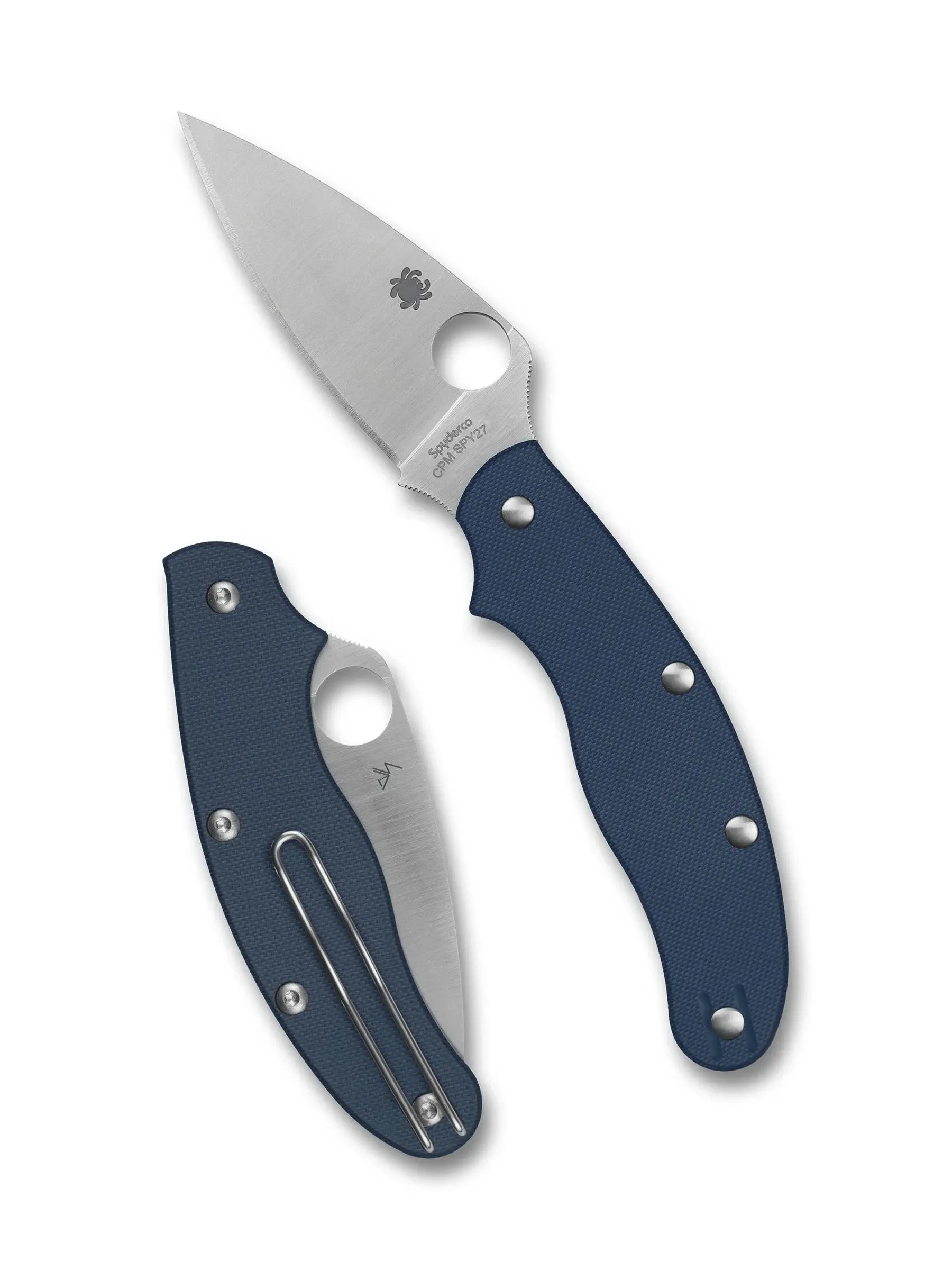 Spyderco UK Penknife™ Cobalt Blue G10 CPM SPY27® PlainEdge (C94GPCBL) 42a konform