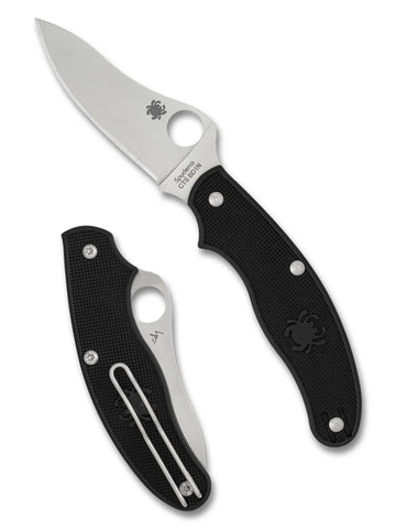 Spyderco UK Penknife Leaf Black C94PBK – Vorder- und Rückseite des Slipjoint-Messers