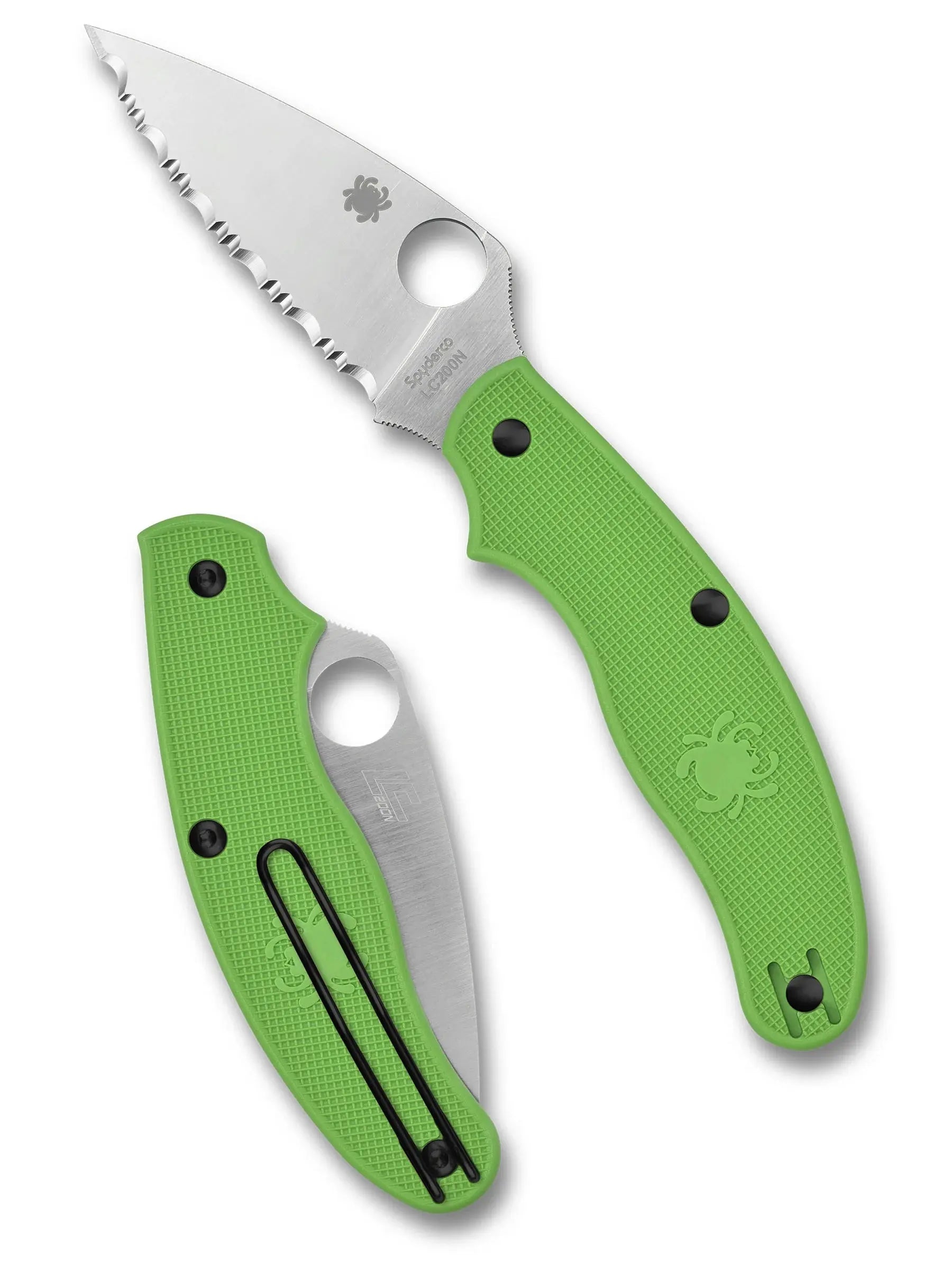 Spyderco UK Penknife™ Salt® Green FRN LC200N SpyderEdge (C94SGR) 42a konform