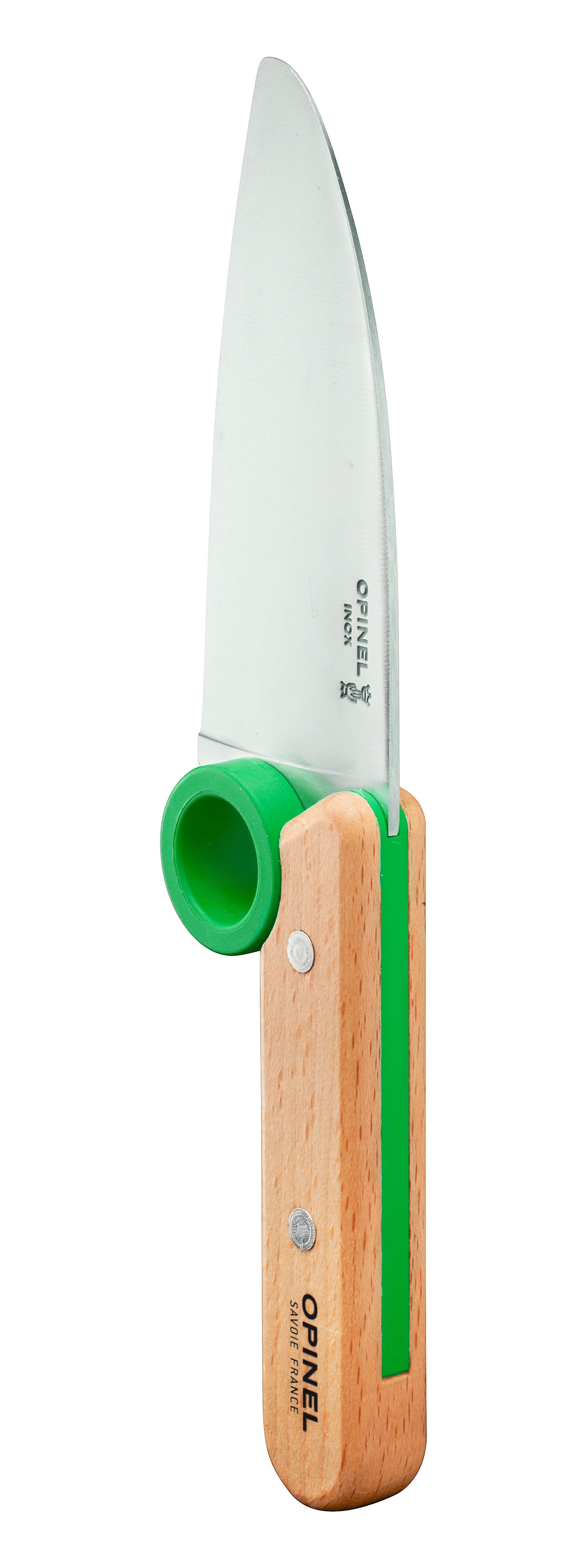 Opinel Le Petit Chef Kinder Küchenmesser-Set mit Fingerschutz und Sparschäler, 3-teilig