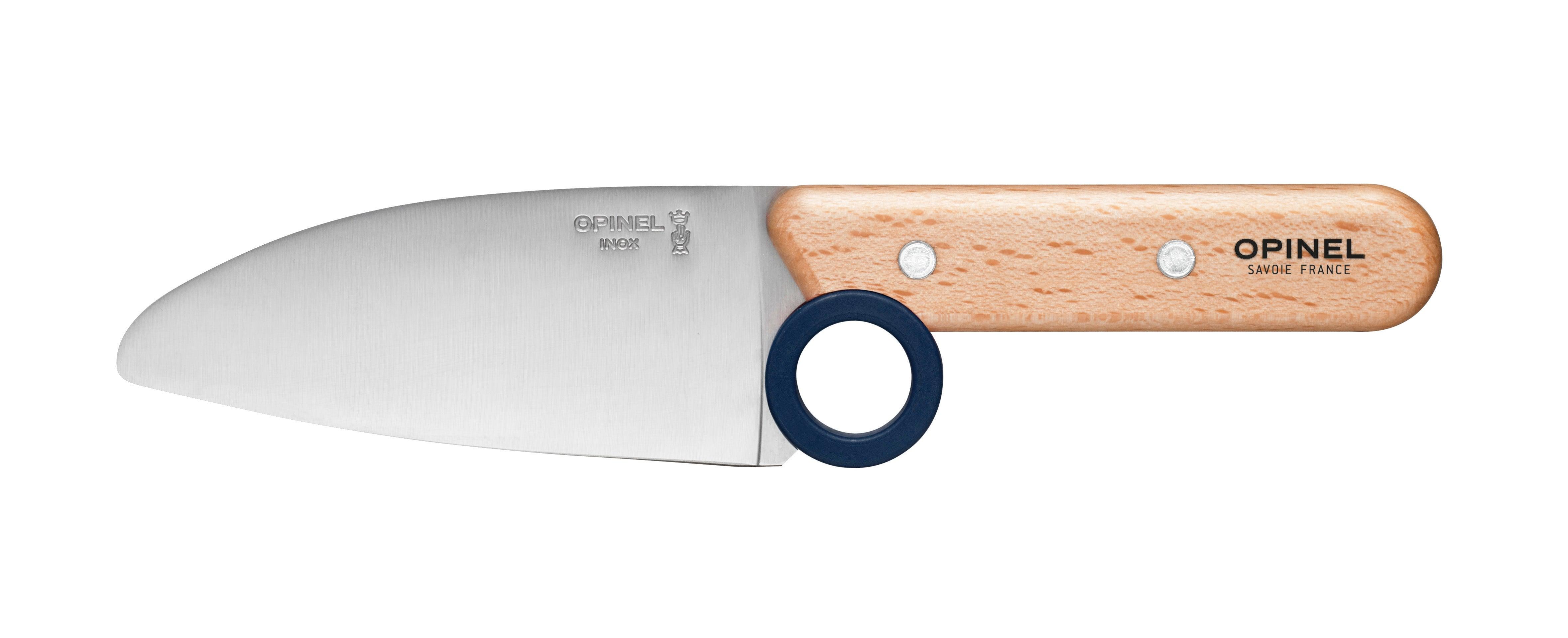 Opinel Le Petit Chef Kinder Küchenmesser-Set mit Fingerschutz und Sparschäler, 3-teilig