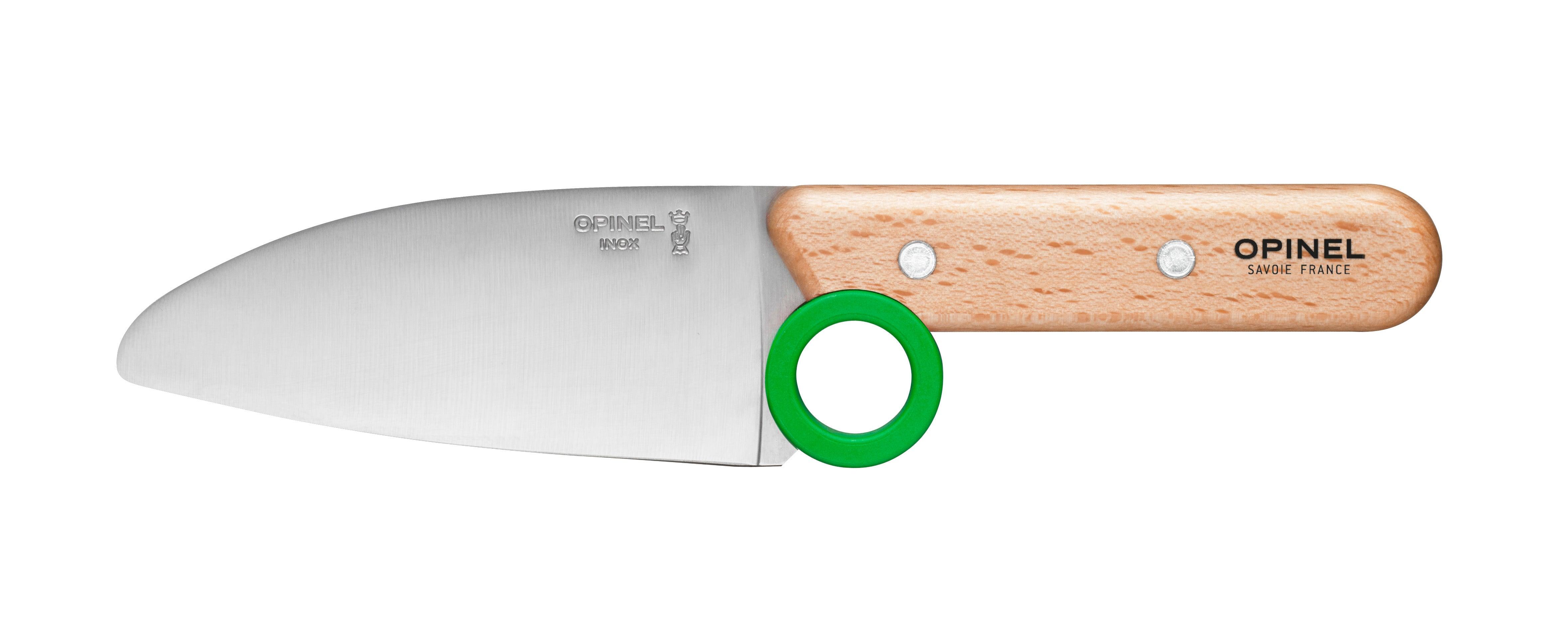 Opinel Le Petit Chef Kinder Küchenmesser-Set mit Fingerschutz und Sparschäler, 3-teilig