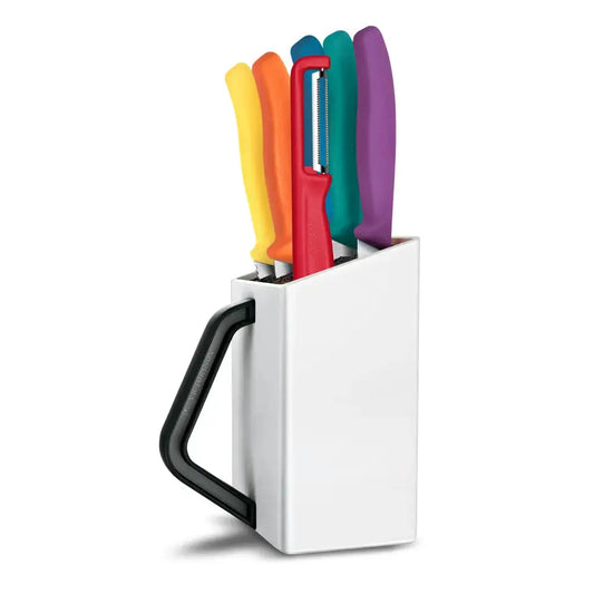 Victorinox Swiss Classic Utility Messerblock – 7-teilig, kompakt & farbenfroh 6.7126.6C1 Victorinox