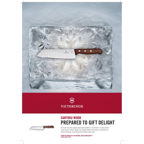 Victorinox Santokumesser 17cm Geschenkschachtel Modifiziertes Ahornholz