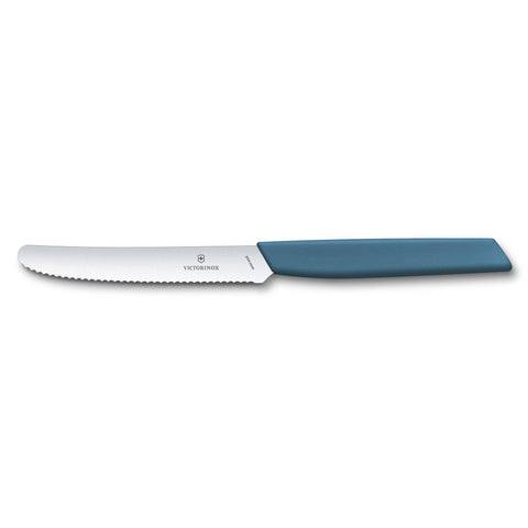 6x Victorinox Swiss Modern Tafelmesser Gemüsemesser Tomatenmesser cornflower-blue