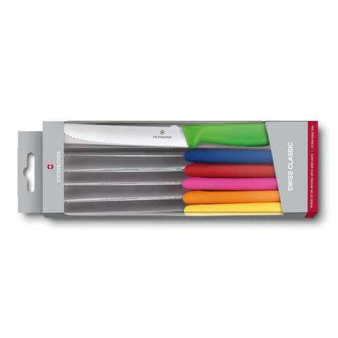 Victorinox TOMATENMESSER-SET Wellenschliff 11CM GESCHENKSCHACHTEL MEHRFARBIG Tafelmesser