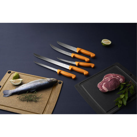 Victorinox Fischfiletiermesser 20cm SB-Hülle Orange Swibo 5.8450.20