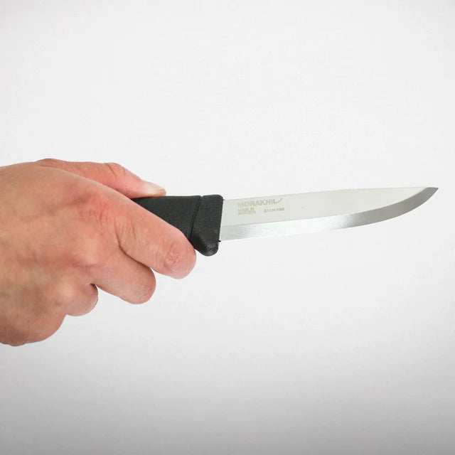 Morakniv Companion (S) Outdoor Messer Black – 12C27 Edelstahl mit Scandi-Schliff & rutschfestem Griff