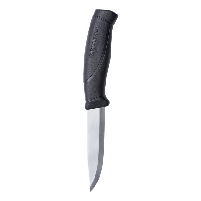 Morakniv Companion (S) Outdoor Messer Black – 12C27 Edelstahl mit Scandi-Schliff & rutschfestem Griff