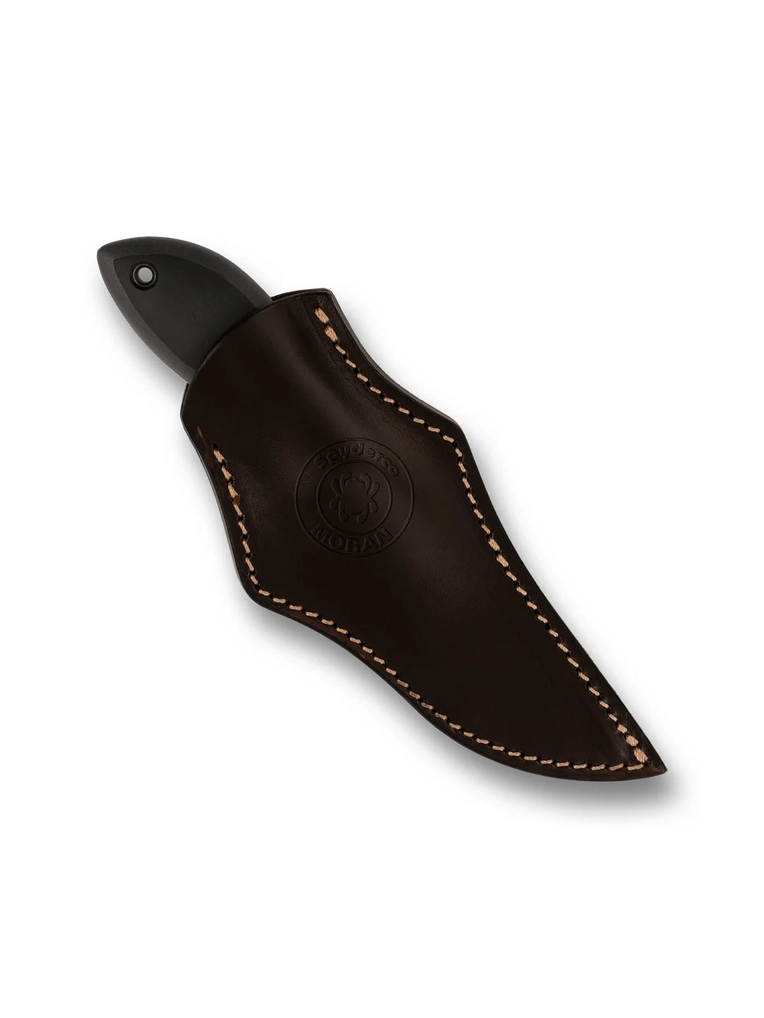 Spyderco Moran™ Upswept Gray Damasteel® DS93X – Sprint Run® – Limited Edition – Leder Scheide – Made in Japan