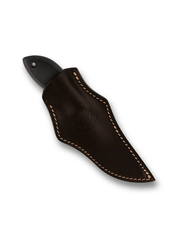 Spyderco Moran™ Upswept Gray Damasteel® DS93X – Sprint Run® – Limited Edition – Leder Scheide – Made in Japan