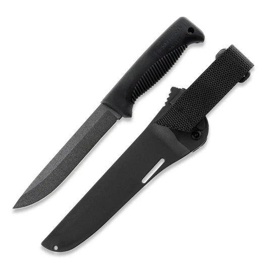 Peltonen M95 Ranger Puukko Cerakote Schwarz – Detailaufnahme der Cerakote-Klinge