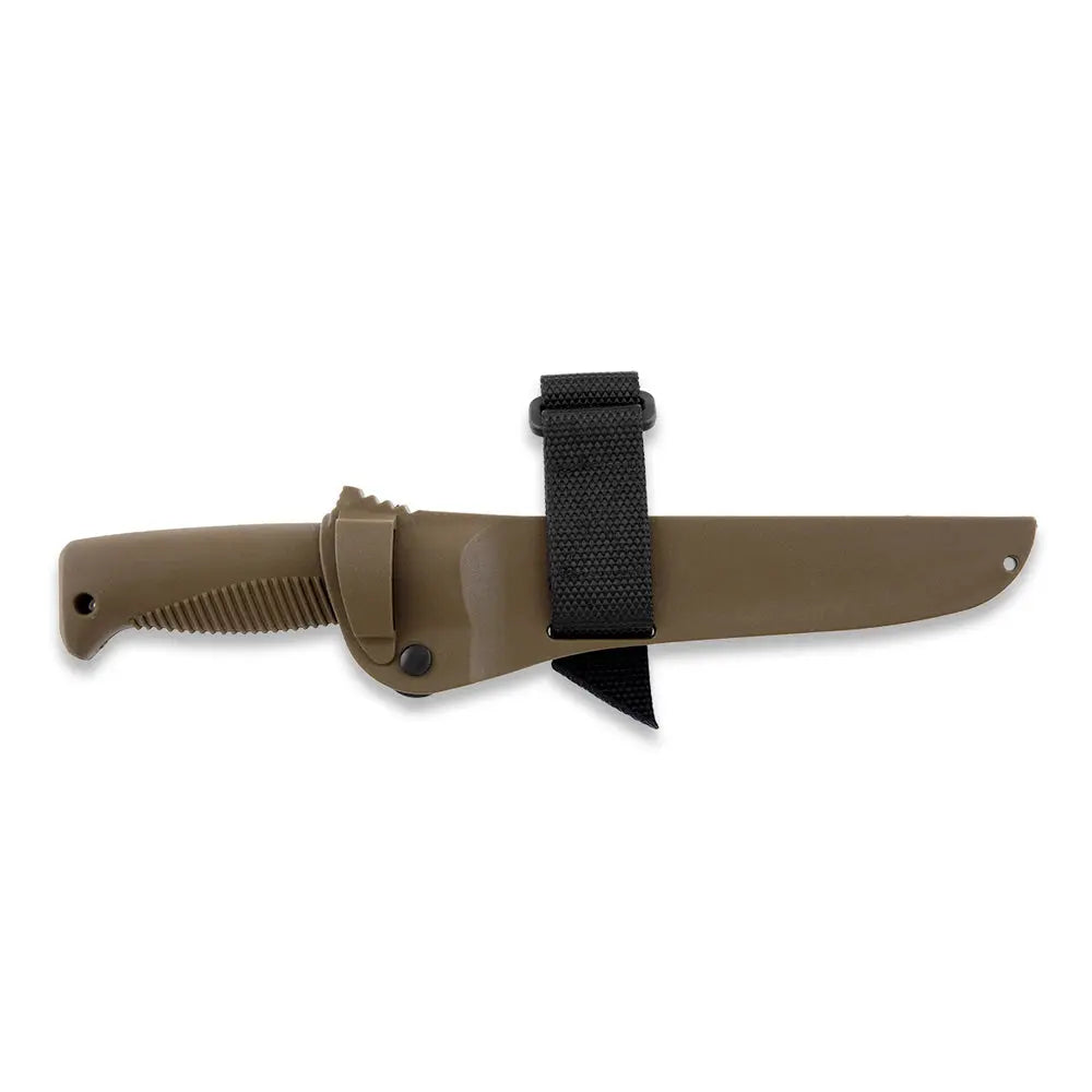 Peltonen M95 Ranger Sissipuukko FDE Cerakote Coyote – Survivalmesser mit Kunststoffscheide