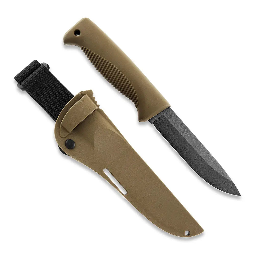 Peltonen M07 Ranger Puukko Cerakote Coyote – Survivalmesser mit Kunststoffscheide