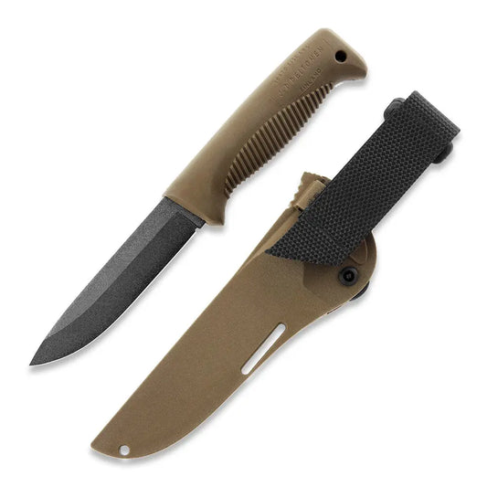 Peltonen M07 Ranger Puukko Cerakote Coyote – Survivalmesser mit Kunststoffscheide