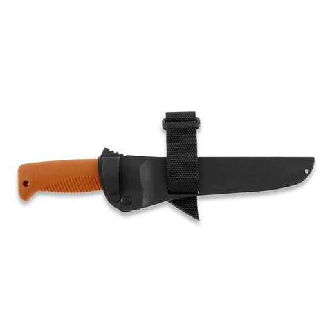 Peltonen M95 Ranger Sissipuukko Orange – Survivalmesser mit Teflon-Klinge und Kunststoffscheide
