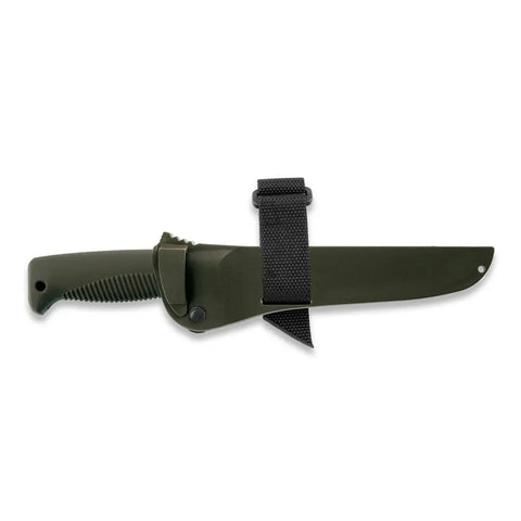 Peltonen M95 Ranger Sissipuukko Grün – Survivalmesser mit PTFE-Klinge und Kunststoffscheide