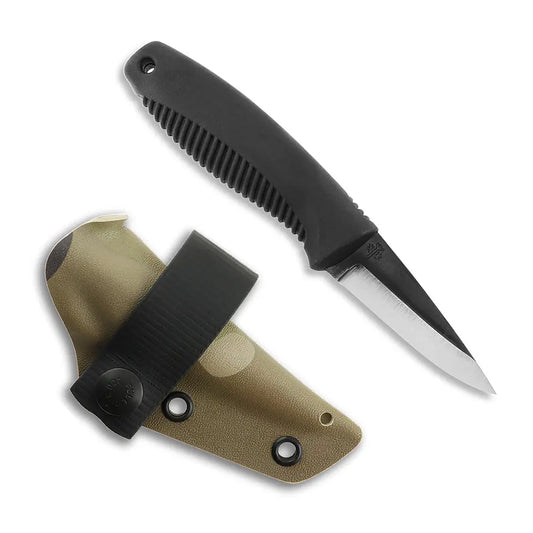 Peltonen Pikkusissi M23 Black Multicam – Neck Knife mit Kydexscheide